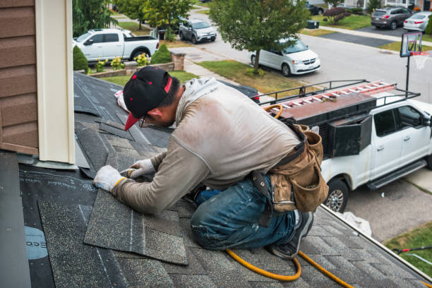 Professional Roofing technician working in Elizabeth, IL